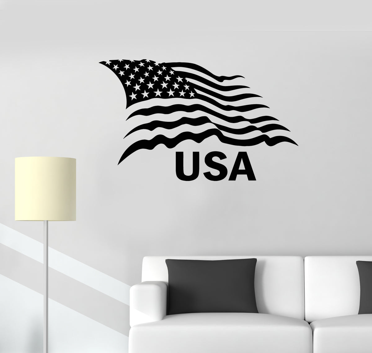 Vinyl Wall Decal United States Patriot Symbol American Flag Stickers M ...