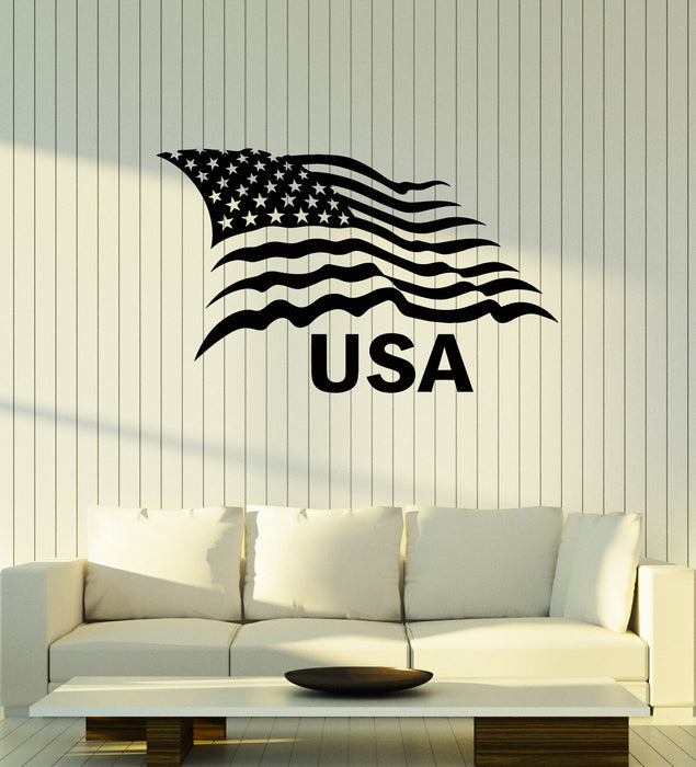 Vinyl Wall Decal United States Patriot Symbol American Flag Stickers Mural (g3569)