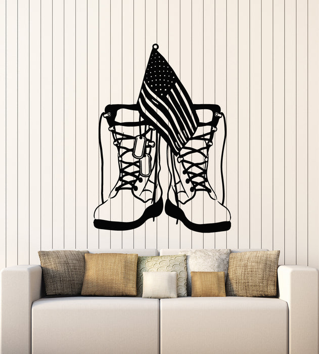 Vinyl Wall Decal NY American Flag Room Decor Boots Stickers Mural (g5723)