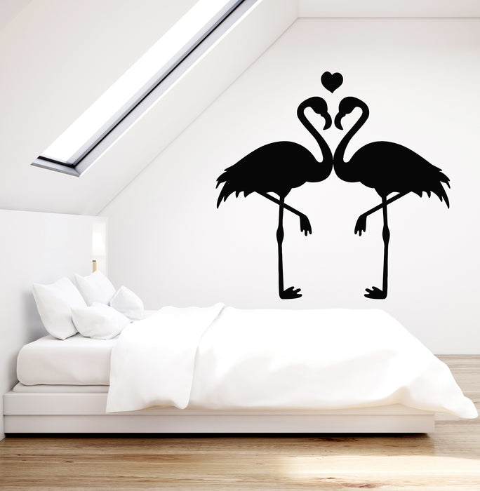 Vinyl Wall Decal Flamingo Bird Amazing Romantic Style Bedroom Decor Stickers Mural (g1118)