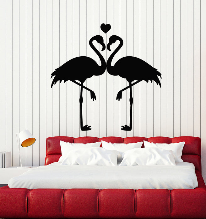 Vinyl Wall Decal Flamingo Bird Amazing Romantic Style Bedroom Decor Stickers Mural (g1118)