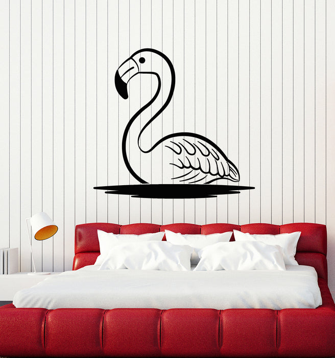 Vinyl Wall Decal Exotic Bird Flamingo Beauty Animal Tribal Decor Stickers Mural (g3295)