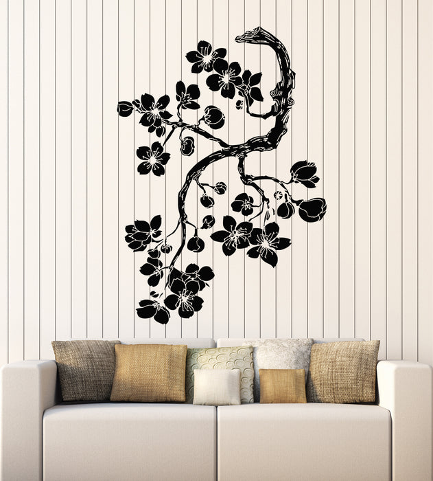Vinyl Wall Decal Branch Flowers Store Floral Pattern Bouquet Stickers Mural (g5123)