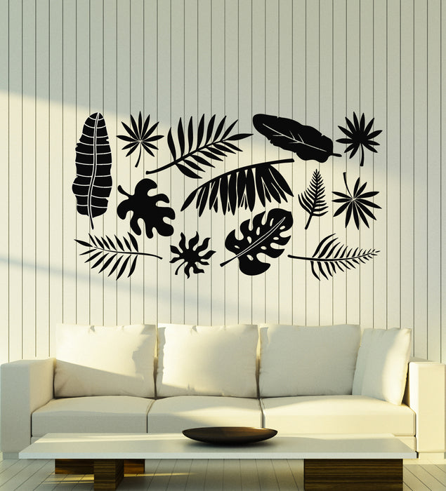 Vinyl Wall Decal Branch Tree Foliage Green Nature Style Stickers Mural (g1832)