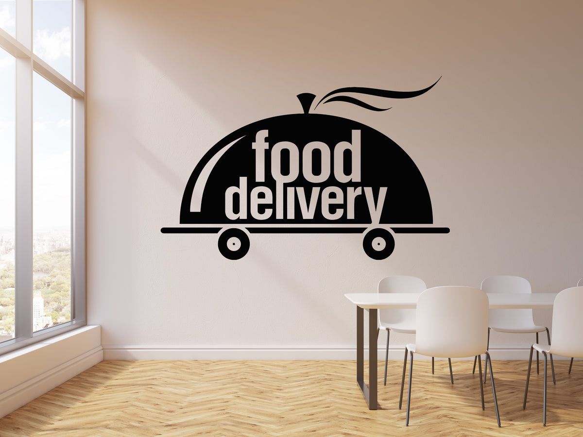 Food Decals Vinyl Wall Decal Cuisine Restaurant Food Delivery Kitchen Stickers Mur ...