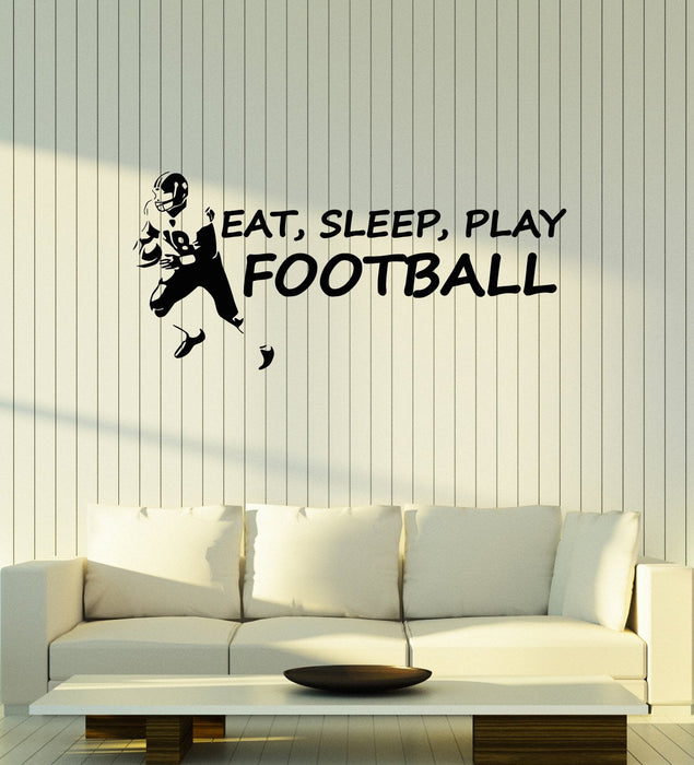 Vinyl Wall Decal Football Player Lifestyle Quote Saying Sports Decor Art Stickers Mural (ig5561)