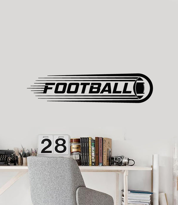 Vinyl Wall Decal Lettering Football Ball Team Game Sports Fan Stickers Mural (g1508)
