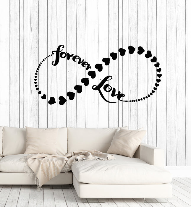 Vinyl Wall Decal Love Forever Heart Infinity Symbol Romance Stickers Mural (g3351)