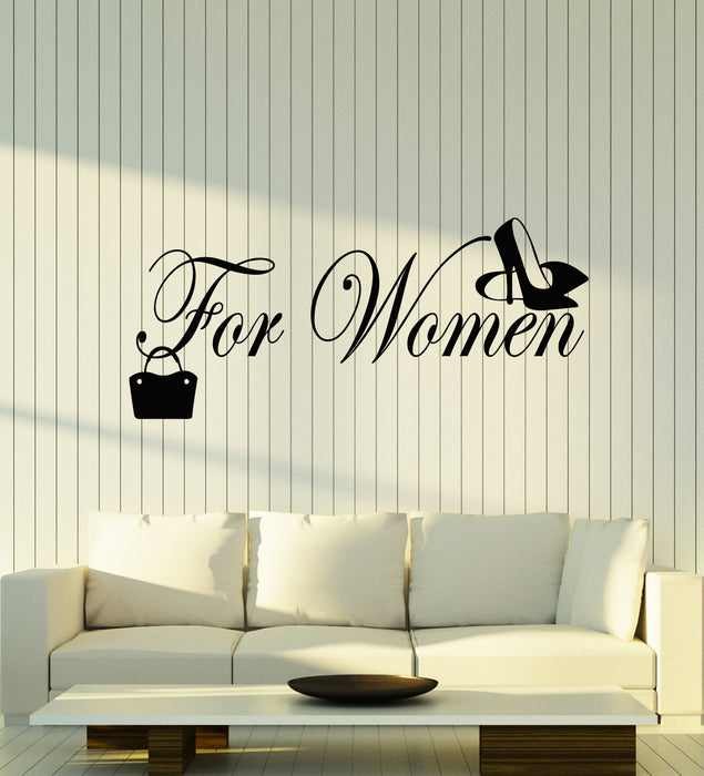 Vinyl Wall Decal For Women Beauty Salon Fashion Store Shoes Stickers Mural (g4653)