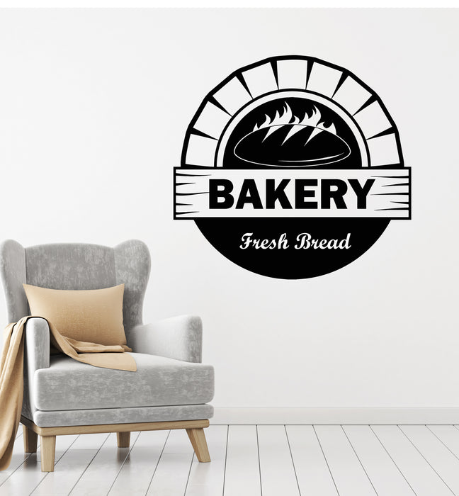 Vinyl Wall Decal Bakery Oven Bakehouse Baking Fresh Bread Stickers Mural (g326)