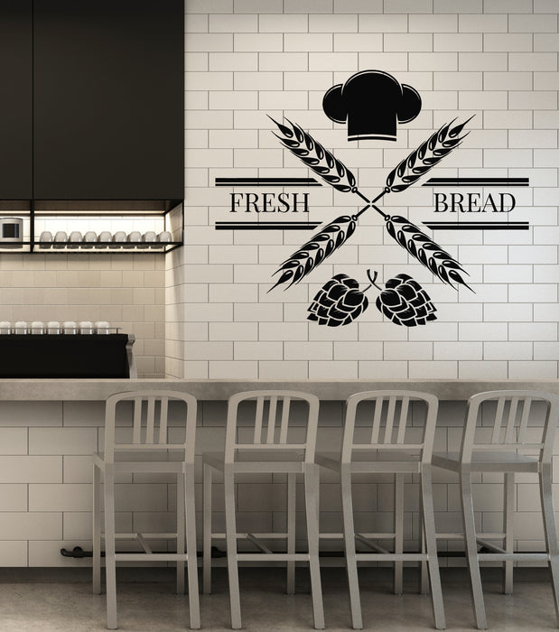 Vinyl Wall Decal Bakeshop Bakehouse Baking Products Bakery Fresh Stickers Mural (g7001)