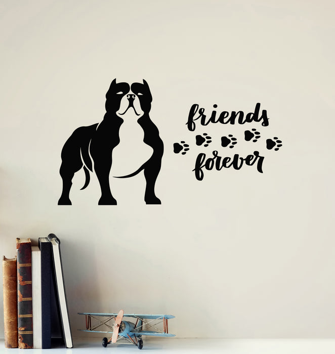 Vinyl Wall Decal Dog Home Pets Friends Forever Friendship Stickers Mural (g6521)