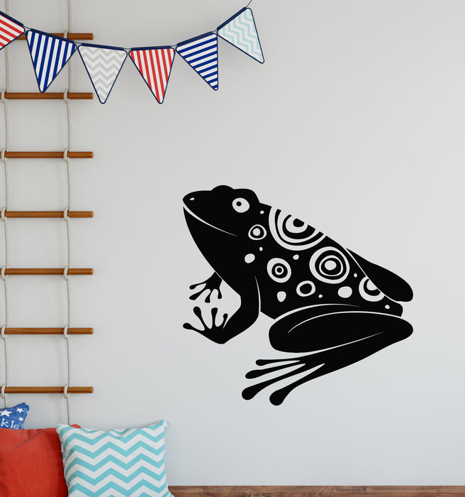 Vinyl Wall Decal Cartoons for Kids Abstract Frog Animal Ornament Stickers Mural (g6777)