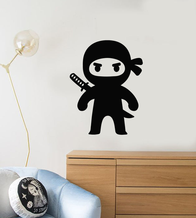 Vinyl Wall Decal Funny Ninja Kids Boys Room Interior Decor Art Stickers Mural (ig5690)