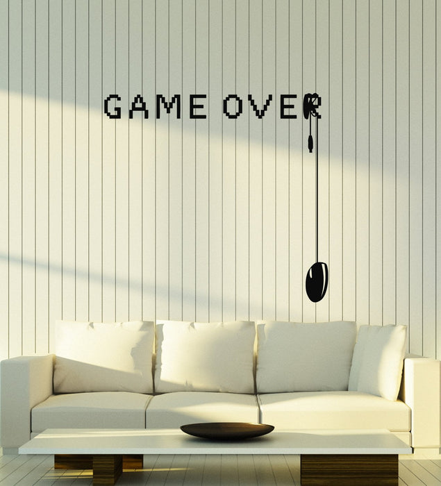 Game Over Vinyl Wall Decal Video Games Gamer Room Art Decor Stickers Mural (ig5322)