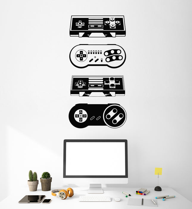 Vinyl Wall Decal Gamer Video Gadgets Joysticks Playroom Stickers Mural (g1604)