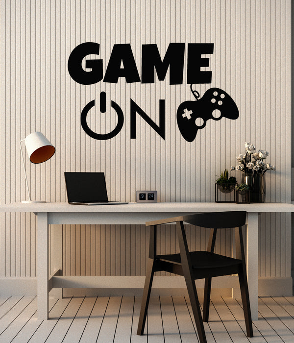 Vinyl Wall Decal Video Game Play Boys Room Joystick Gaming Stickers Mural (g2447)
