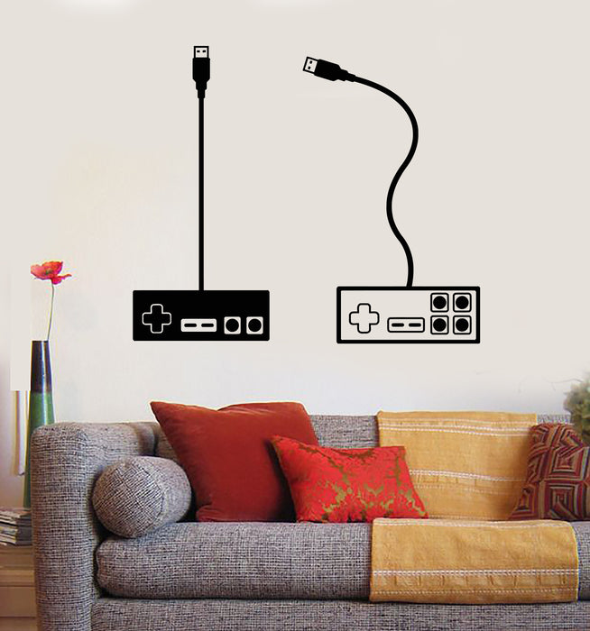 Vinyl Wall Decal Retro Controller Joystick Game Console Playroom Stickers Mural (g286)