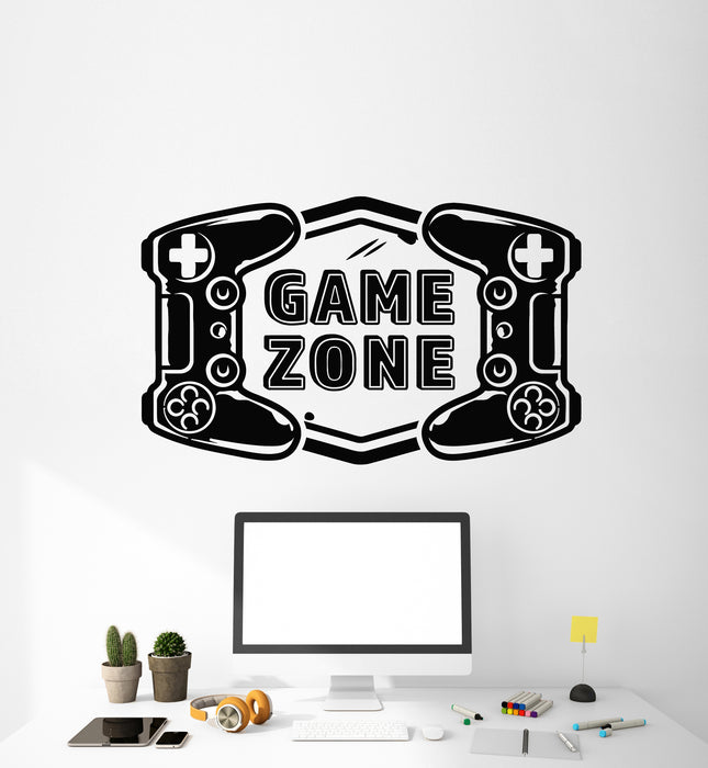 Vinyl Wall Decal Video Game Zone Joystick Playroom Gamer Stickers Mural (g650)