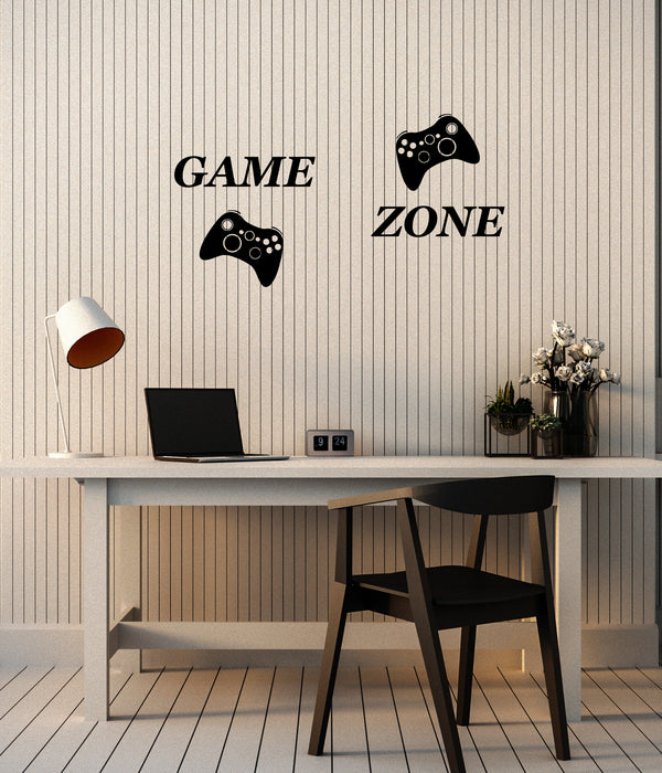 Vinyl Wall Decal Game Zone Joysticks Video Games Gamer Room Stickers Mural (ig6007)