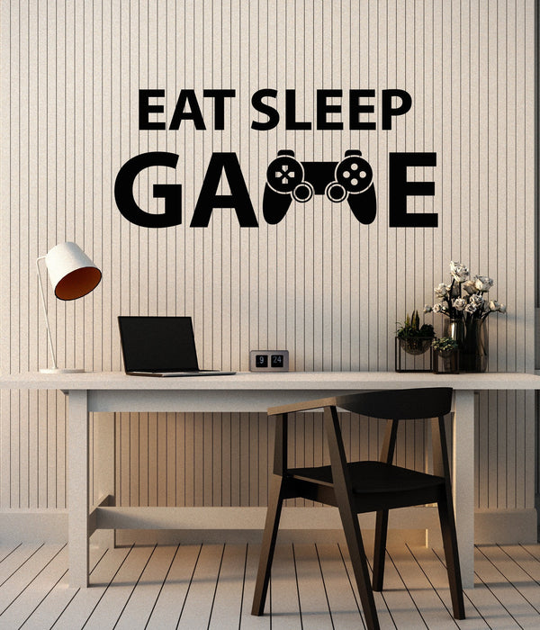 Vinyl Decal Play Room Wall Interior Quote Gift Idea for Gamer Video Games Stickers Mural (ig5921)