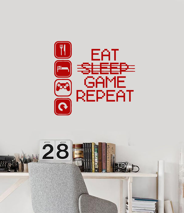 Vinyl Wall Decal Gamer Room Interior Gaming Quote Geek Quote Art Stickers Mural (ig5901)