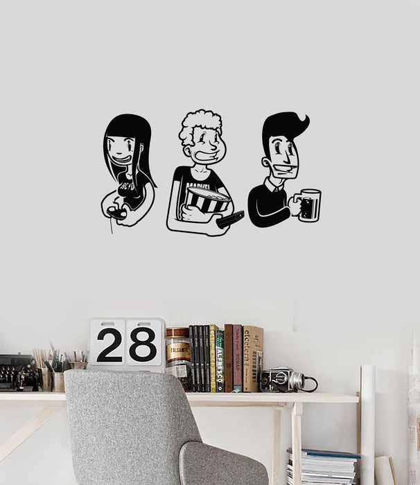 Vinyl Wall Decal Teenagers Games Play Media Teen Gamer Room Interior Stickers Mural (ig5994)