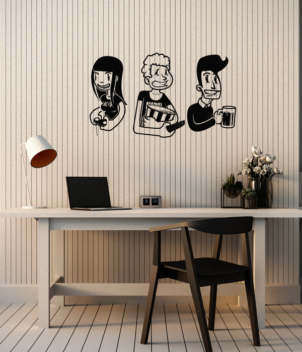 Vinyl Wall Decal Teenagers Games Play Media Teen Gamer Room Interior Stickers Mural (ig5994)