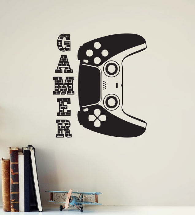 Vinyl Wall Decal Gamer Gamepad Joystick Video Game Gaming Stickers Mural (ig6320)