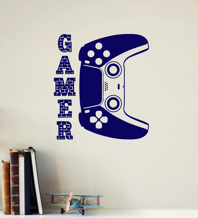 Vinyl Wall Decal Gamer Gamepad Joystick Video Game Gaming Stickers Mural (ig6320)