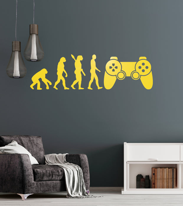 Vinyl Wall Decal Joystick Game Zone Art Decor Gaming Gamer Room Stickers Mural (ig6264)