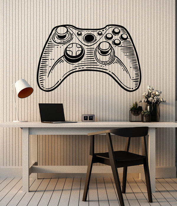 Vinyl Wall Decal Joystick Gaming Room Gamer Zoon Playroom Stickers Mural (g6662)
