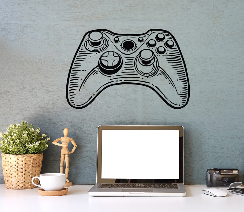 Vinyl Wall Decal Joystick Gaming Room Gamer Zoon Playroom Stickers Mural (g6662)