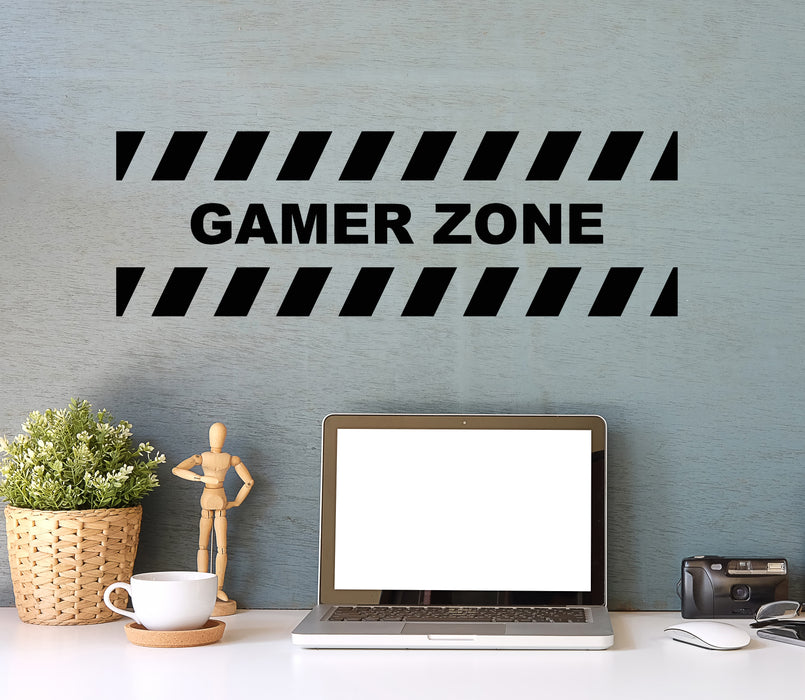 Vinyl Wall Decal Gamer Zone Gaming Play Room Teenager Room Stickers Mural (g7419)