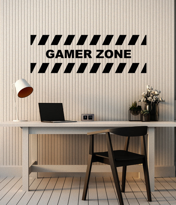 Vinyl Wall Decal Gamer Zone Gaming Play Room Teenager Room Stickers Mural (g7419)