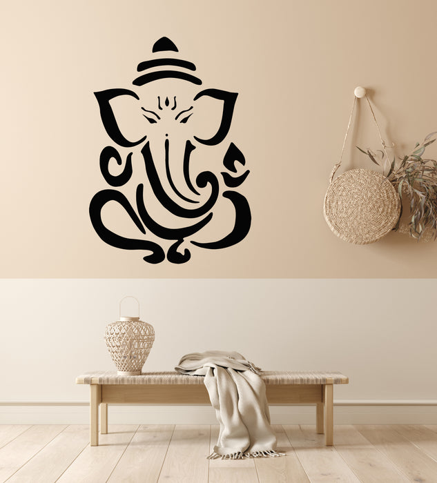 Vinyl Wall Decal Abstract Ganesha Indian Elephant Hinduism Stickers Mural (g7143)