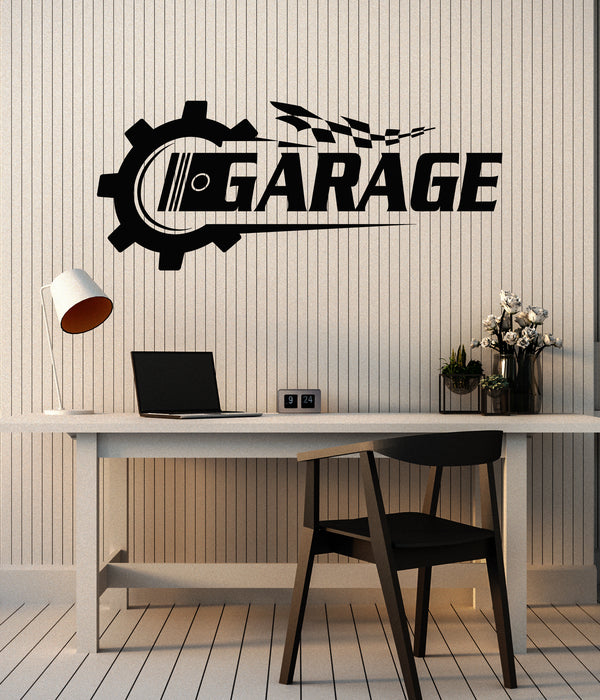 Vinyl Wall Decal Garage Logo Auto Service Car Rice Gear Stickers Mural (g7145)