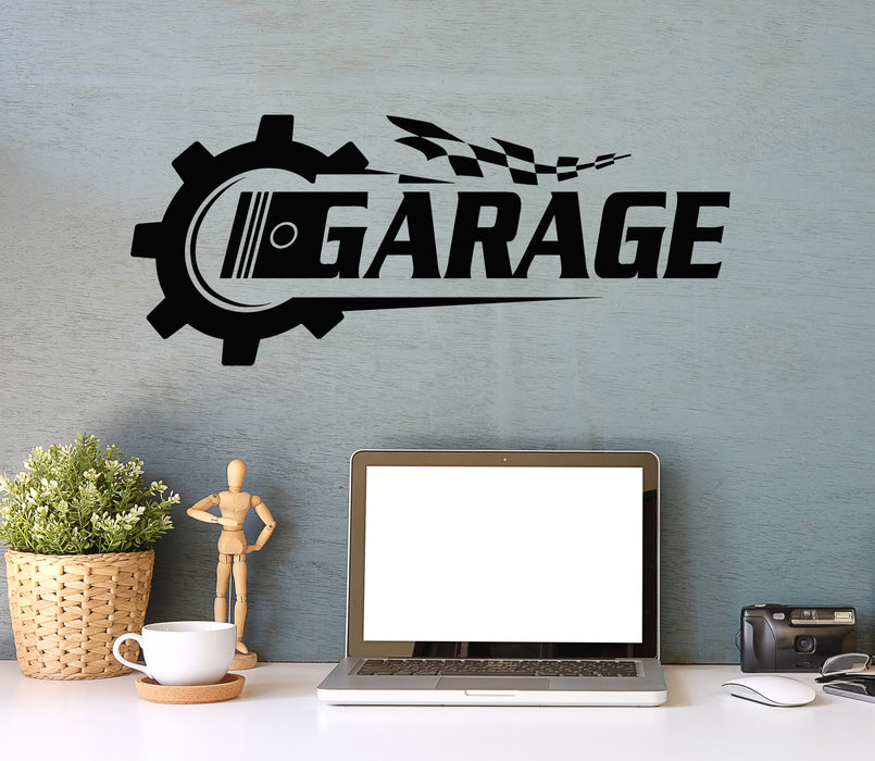 gear sticker for car Vinyl Wall Decal Garage Logo Auto Service Car Rice Gear Stickers Mural — Wallstickers4you