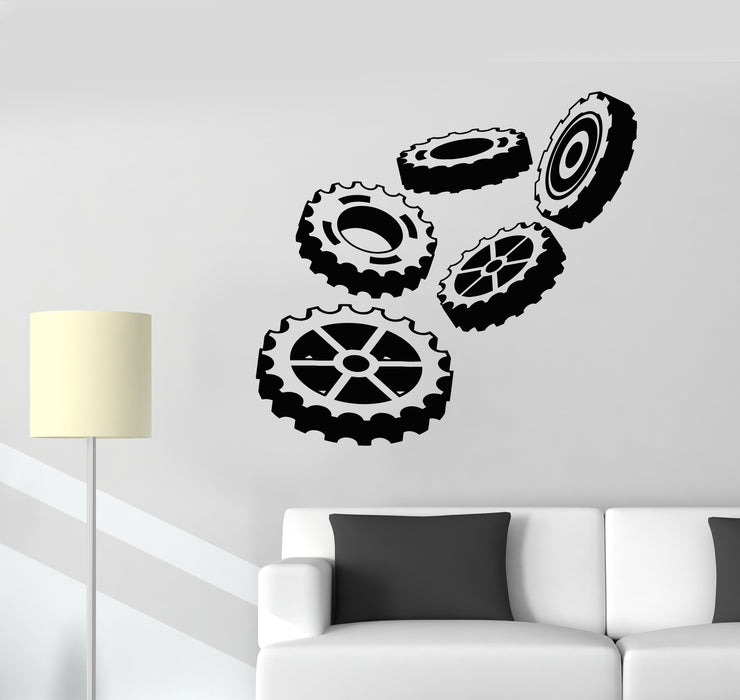 Vinyl Wall Decal Car Service Steering Wheels Garage Decor Stickers Mural (g3177)