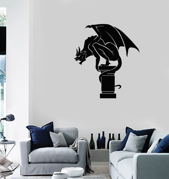 Vinyl Wall Decal Gargoyle Gothic Statue Room Decoration Home Art Stickers Mural (ig5479)
