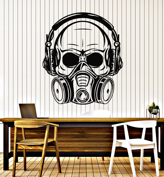 Vinyl Wall Decal Gas Mask Skull Stickers Biohazard War Military Decor Stickers Mural (g7256)