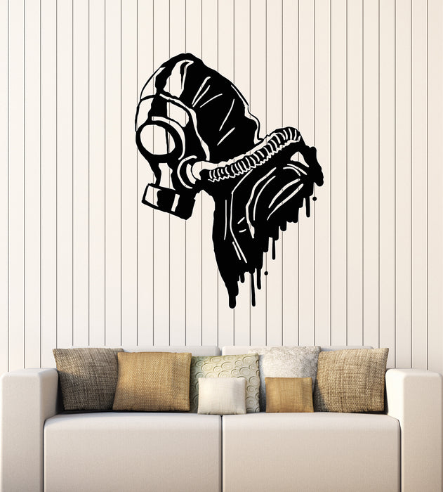 Vinyl Wall Decal Biohazard Gas Mask Respirator Military Decor Stickers Mural (g1642)