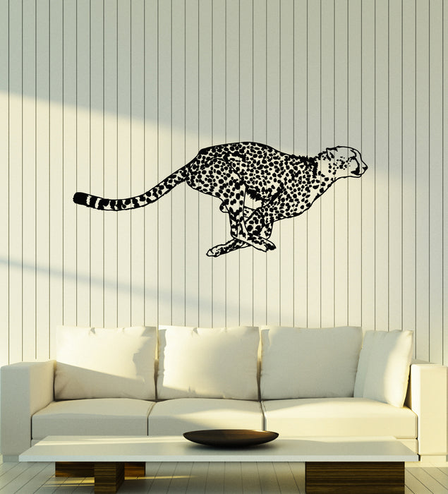 Vinyl Wall Decal Gepard Leopard Cheetah Hunter Wild Cat Stickers Mural (g3767)