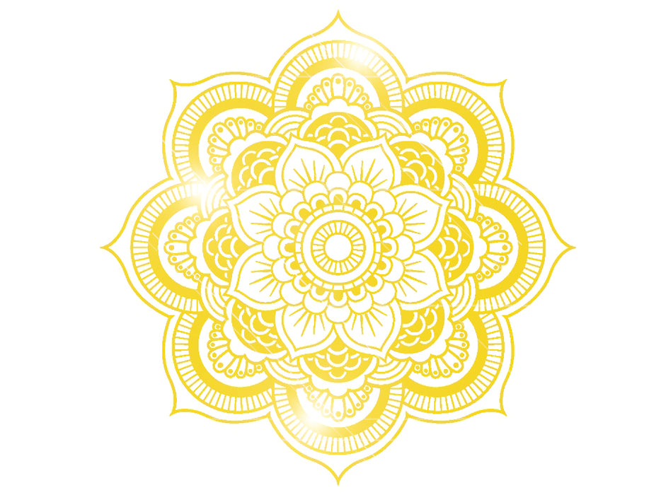 Vinyl Wall Decal Mandala Flower Hinduism Buddhism Yoga Studio Stickers Mural (ig6244)