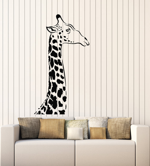 Vinyl Wall Decal Giraffe Head African Wild Animals Children's Room Stickers Mural (g2007)