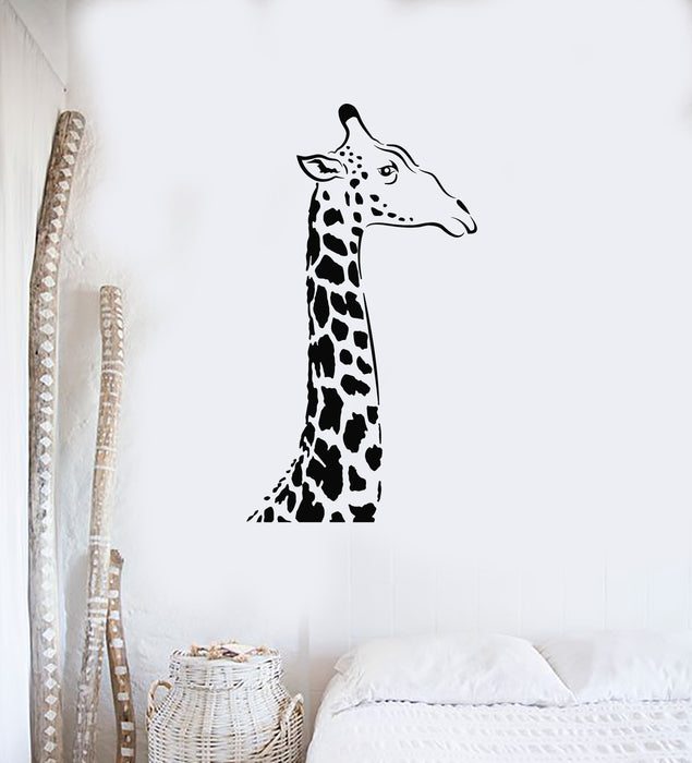 Vinyl Wall Decal Giraffe Head African Wild Animals Children's Room Stickers Mural (g2007)