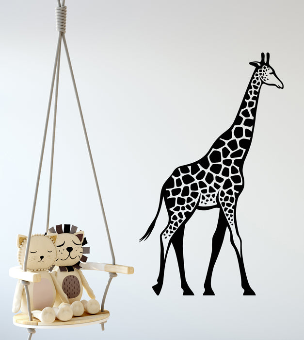 Vinyl Wall Decal Zoo Giraffe African Animals Children's Room Kids Stickers Mural (g6817)