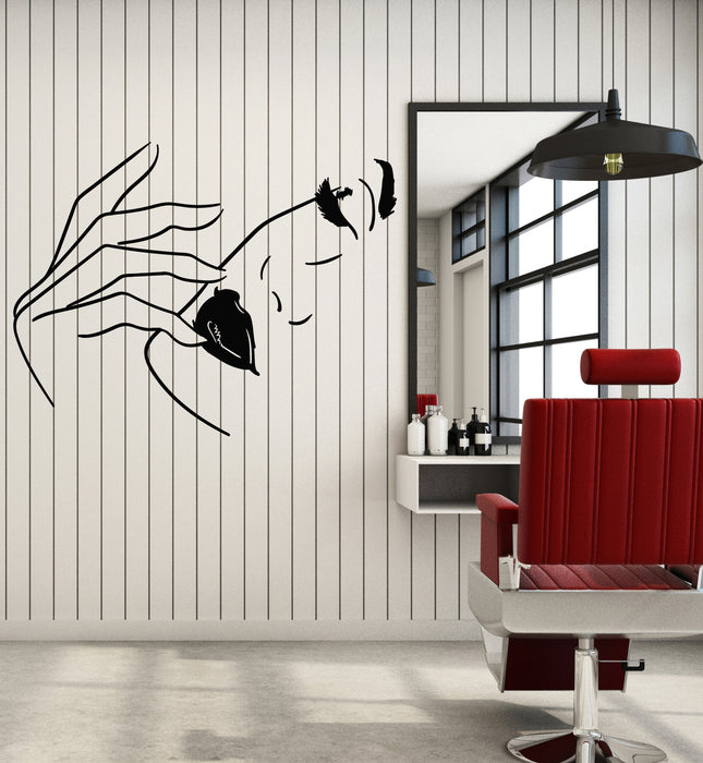 Vinyl Wall Decal Sexy Woman Face Lips Fashion Model Beauty Salon Stickers Mural (g2678)