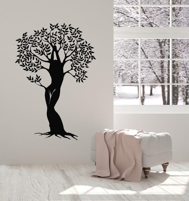 Vinyl Wall Decal Abstract Nature Girl Tree Branches Leaves Stickers Mural (g2087)