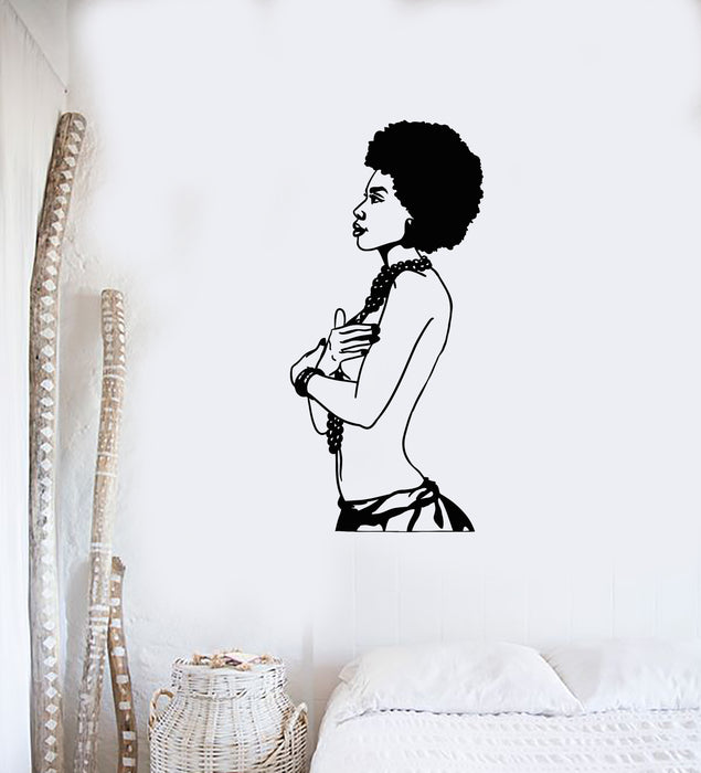 Vinyl Wall Decal African Beauty Sexy Woman Art Living Room Stickers Mural (g200)